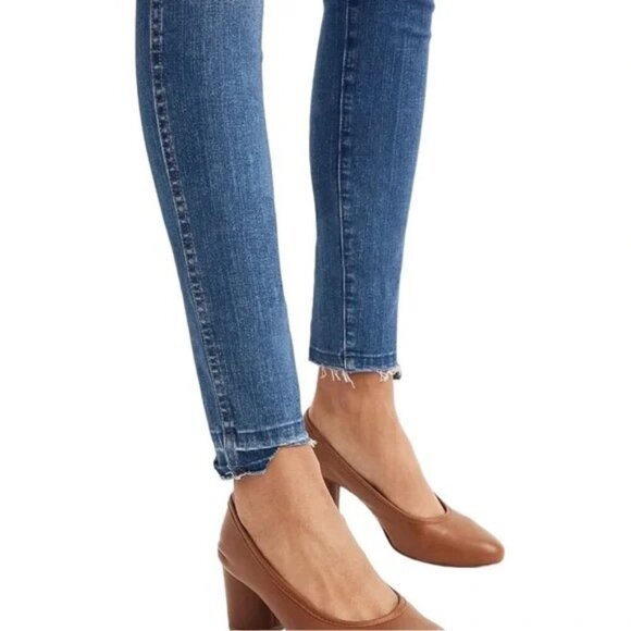 MADEWELL Distressed Curvy High-Rise Raw Hem Skinny Jeans - Size 25 - Picture 3 of 15